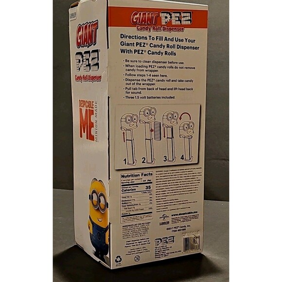 Despicable Me MINION BOB GIANT PEZ Dispenser 12" TALKS w/ Candy 2017 NIB - Picture 6 of 10
